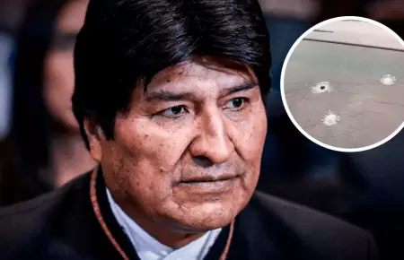 Disparan contra vehculo de Evo Morales.