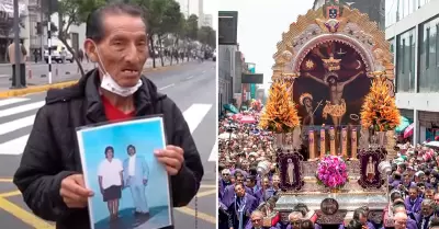 Adulto mayor pide al Cristo Moreno milagro de sanacin para su esposa.