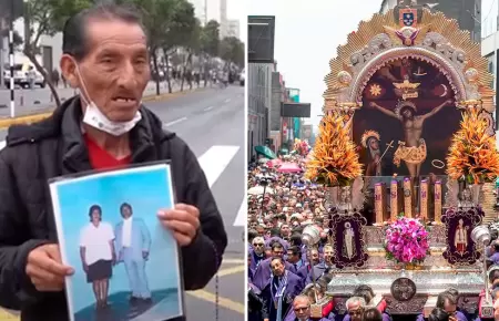 Adulto mayor pide al Cristo Moreno milagro de sanacin para su esposa.