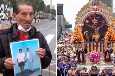 Adulto mayor pide al Cristo Moreno milagro de sanacin para su esposa.