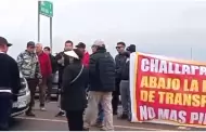 Pobladores de Tacna bloquean frontera Per-Chile en protesta por ampliacin del penal Challapalca