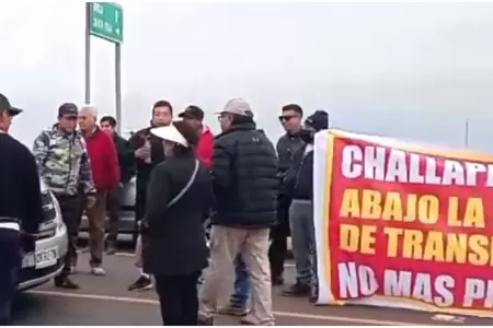 Bloquean frontera Per-Chile en protesta por ampliacin del penal Challapalca