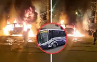 Terrible! Bus de empresa de transportes se incendia en VMT: Conductores no descartan posible extorsin