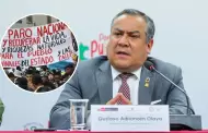 Gustavo Adrianzn condena nuevo llamado a protestas: "Las paralizaciones no conducen a nada"