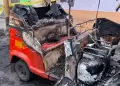 Alarmante! Incendian mototaxi cerca a comisara en Brea: Ataque respondera a cobro de cupos