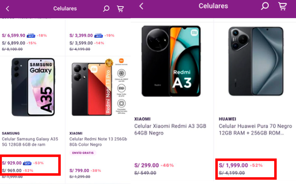 Yape ofrece en su tienda gran variedad de ofertas y remates de celulares.