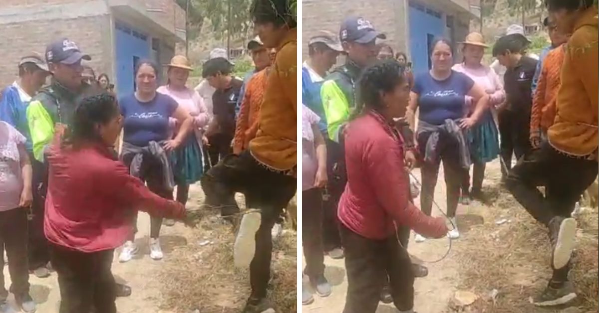 ¡Castigado! Madre de familia azota a su hijo en plena vía pública tras ...
