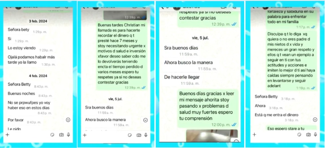 Difunden chats entre Cueva y madre de Pamela Lpez.