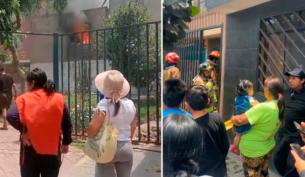 Incendio se habra originado en el segundo piso de una vivienda en San Gregorio, Ate.