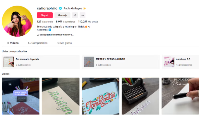 Paola Gallegos, la tiktoker que te ensea el antiguo arte de la caligrafa.