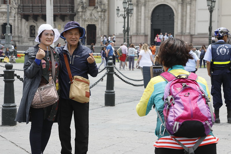 Turistas internacionales en Per