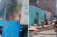 Incendio en Gamarra: Alarmante! Fuego deja cinco viviendas afectadas en La Victoria