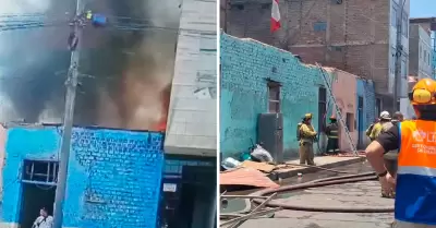 Incendio en el emporio comercial de Gamarra.