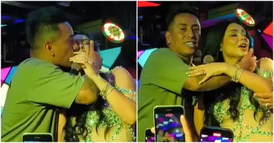 Lo rechaz? Pamela Franco y su reaccin ante beso de Christian Cueva