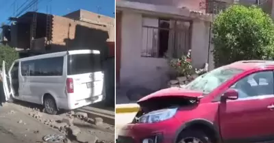 Madre e hijo fueron atropellados cerca a un cementerio en Arequipa.