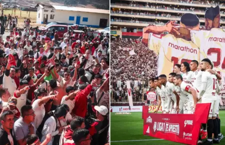 Hinchas cremas llegaron a Andahuaylas para alentar a Universitario.