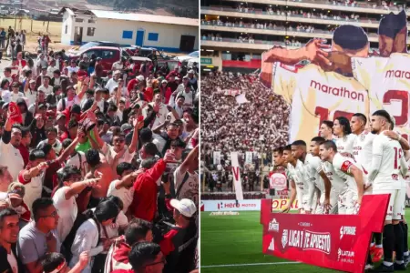 Hinchas cremas llegaron a Andahuaylas para alentar a Universitario.