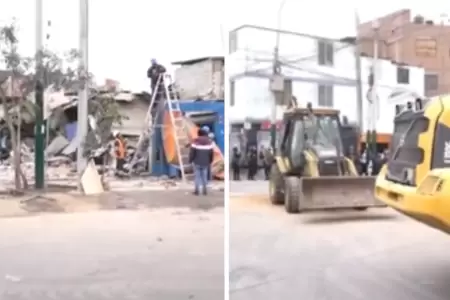 MML demuele stands como parte de la recuperacin de espacios en Surco.