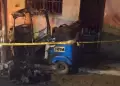 Tierra de nadie! Sujetos incendian una mototaxi en plena va pblica en Comas