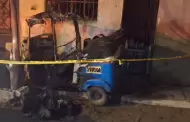 Tierra de nadie! Sujetos incendian una mototaxi en plena va pblica en Comas