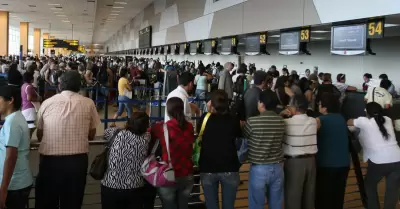 El aeropuerto internacional Jorge Chvez report demoras en sus vuelos.