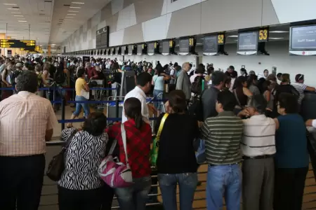 El aeropuerto internacional Jorge Chvez report demoras en sus vuelos.