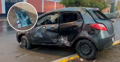 Accidente en va auxiliar de la Panamericana Sur deja un herido.