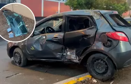 Accidente en va auxiliar de la Panamericana Sur deja un herido.