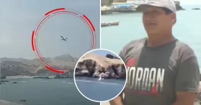 Pescador rescata a piloto de avioneta en playa de San Bartolo.