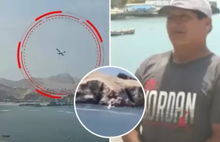 Pescador rescata a piloto de avioneta en playa de San Bartolo.