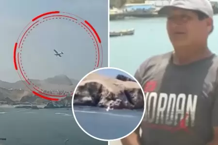 Pescador rescata a piloto de avioneta en playa de San Bartolo.