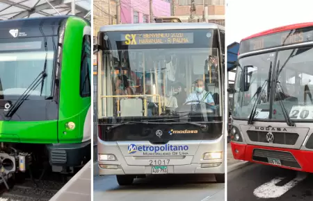 Estos son los horarios del Metropolitano, Lnea 1 y corredores.