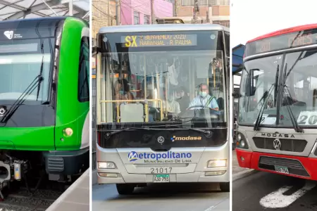 Estos son los horarios del Metropolitano, Lnea 1 y corredores durante paro y AP