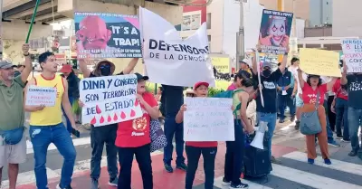 Manifestantes llegaron a los alrededores del Foro APEC.