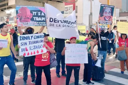 Manifestantes llegaron a los alrededores del Foro APEC.