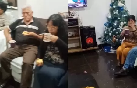 Familia peruana adelant la Navidad.