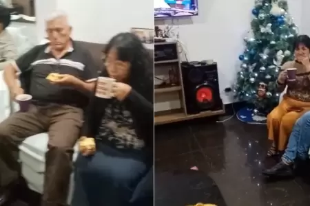 Familia peruana adelant la Navidad.