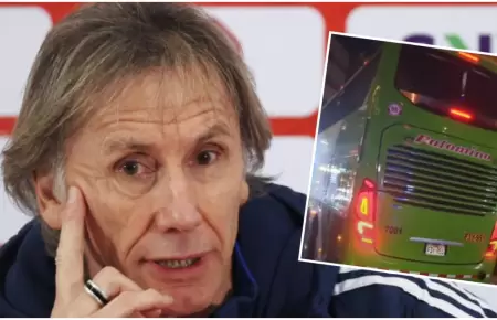 Ricardo Gareca es trasladado en bus verde