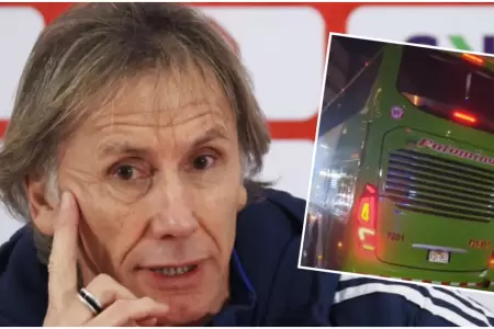 Ricardo Gareca es trasladado en bus verde