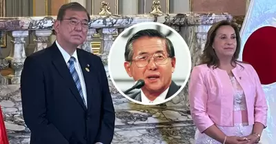 Primer ministro de Japn record a Alberto Fujimori.