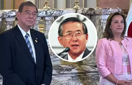 Primer ministro de Japn record a Alberto Fujimori.