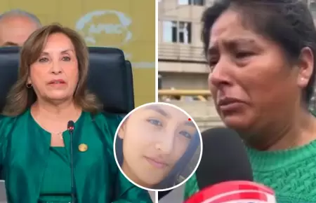 Madre de joven asesinada pide a Dina Boluarte su apoyo.