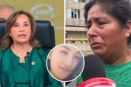 Madre de joven asesinada pide a Dina Boluarte su apoyo.