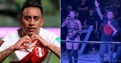 Christian Cueva se presenta junto a Pamela Franco.