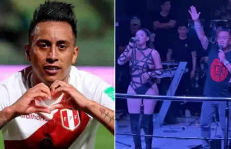 Christian Cueva se presenta junto a Pamela Franco.