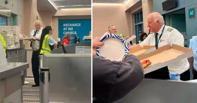 Piloto compra pizza a sus pasajeros por retraso en vuelo.