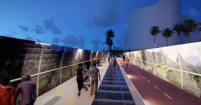 La construccin de un puente innovador con pasarela de vidrio que conectar con