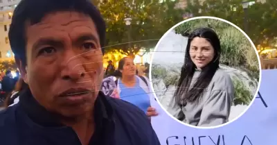 Familiares de Sheyla Cndor participan en protesta.