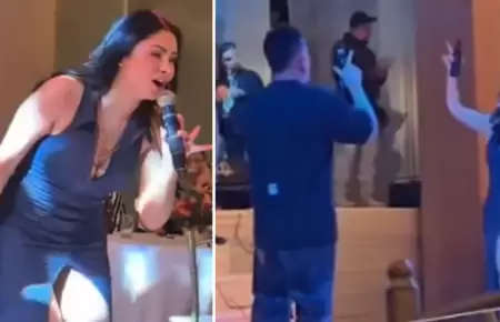 Pamela Franco le canta a Christian Cueva en su cumpleaos.