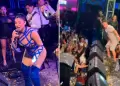 Se rob el show? Cueva se luce cantando 'El Cervecero' en concierto de Pamela Franco